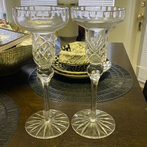 Set of 2 Crystal Candle Holders